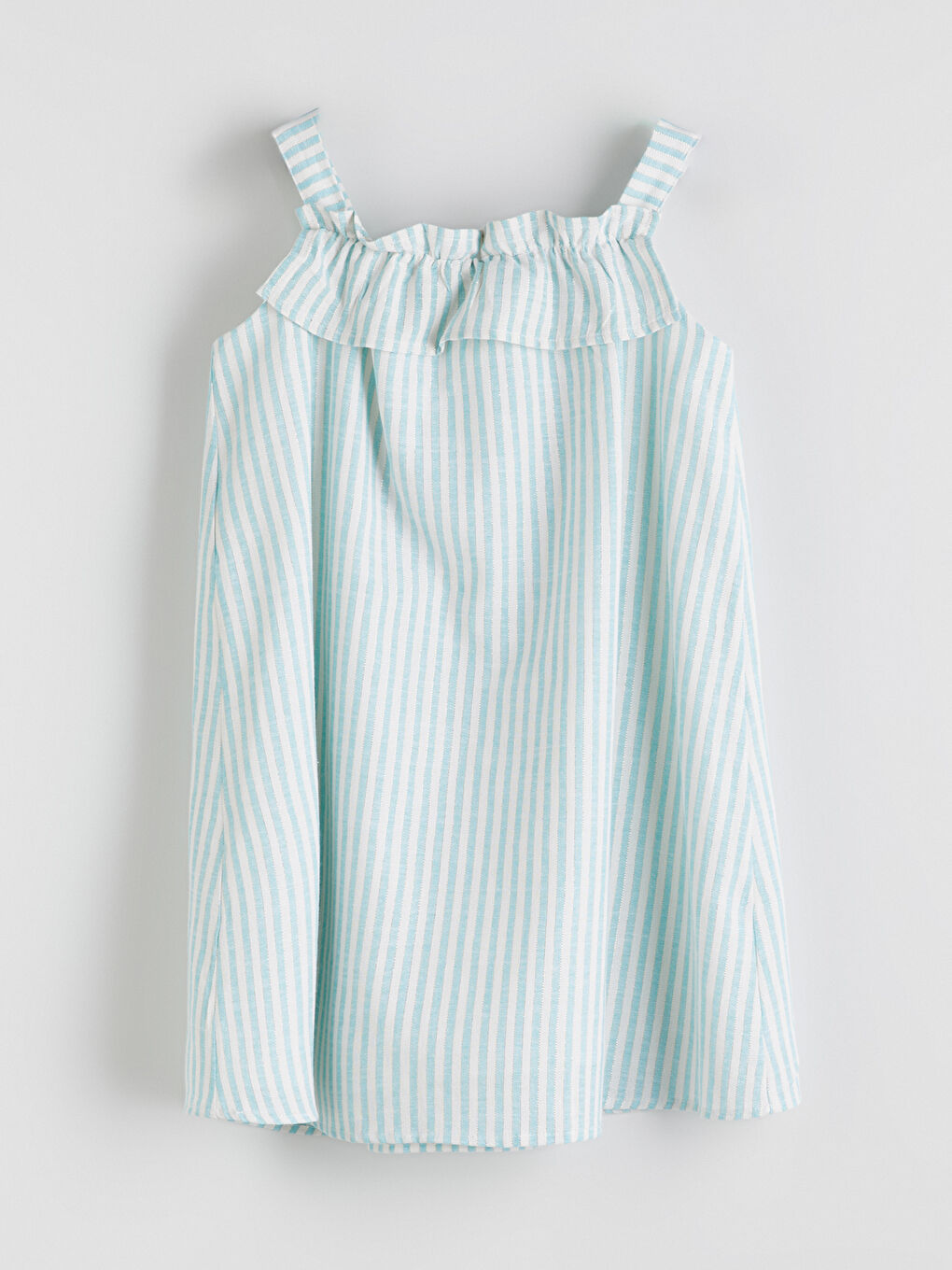 PONCO Square Neckline Striped Girl Dress -S5OP58Z1-LEN