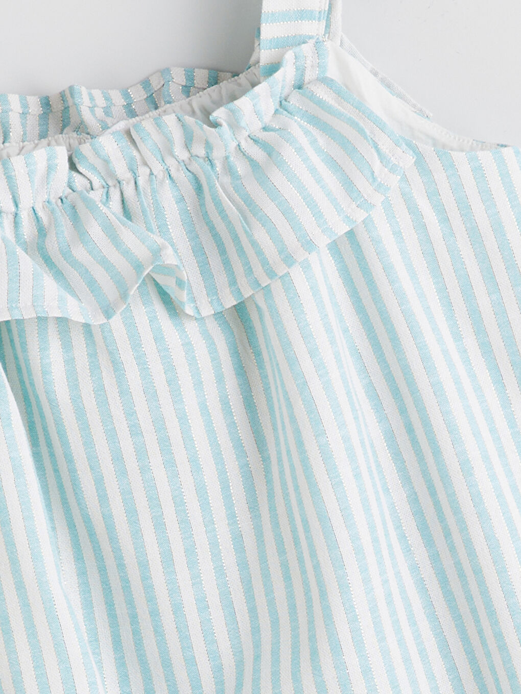 PONCO Square Neckline Striped Girl Dress -S5OP58Z1-LEN