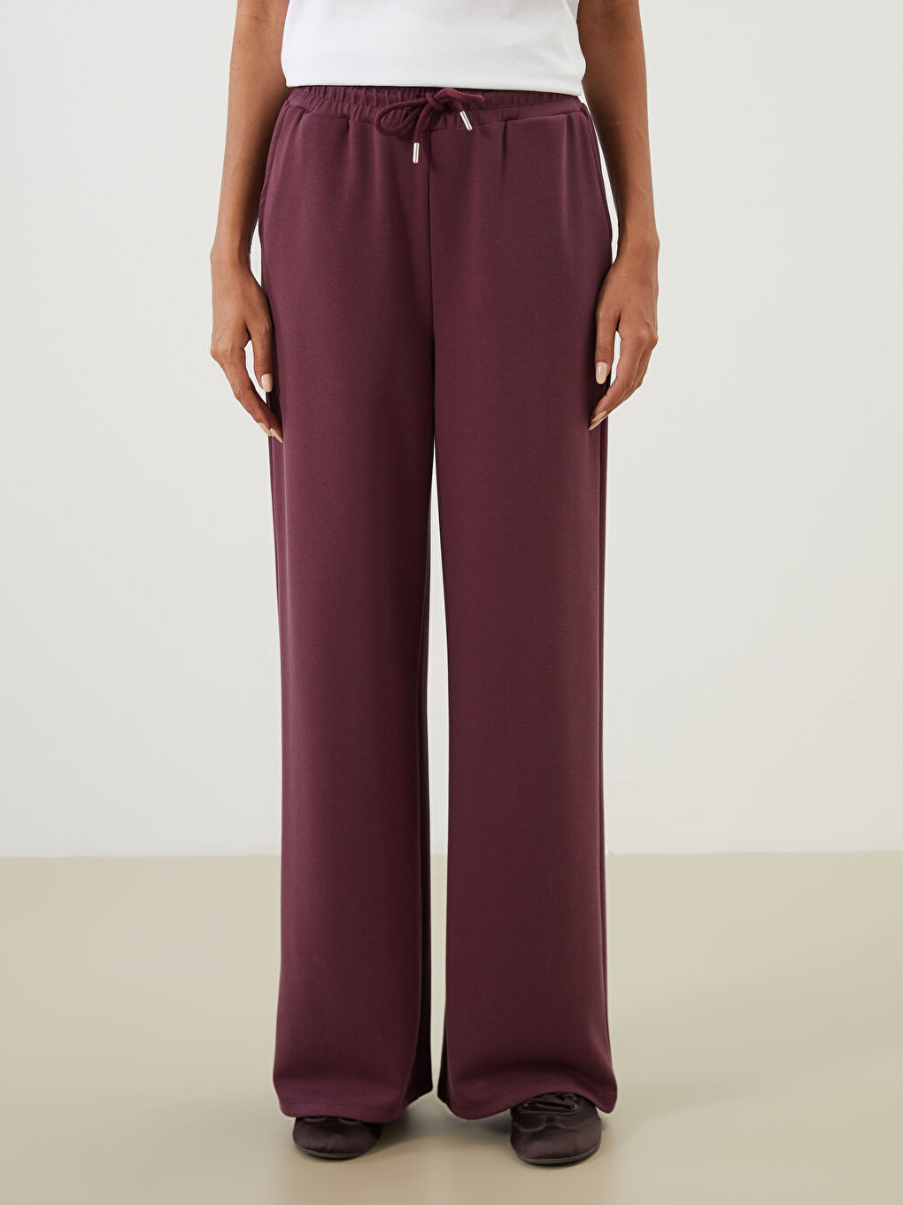 Mürdüm Beli Lastikli Kadın Spor Eşofman Altı-1