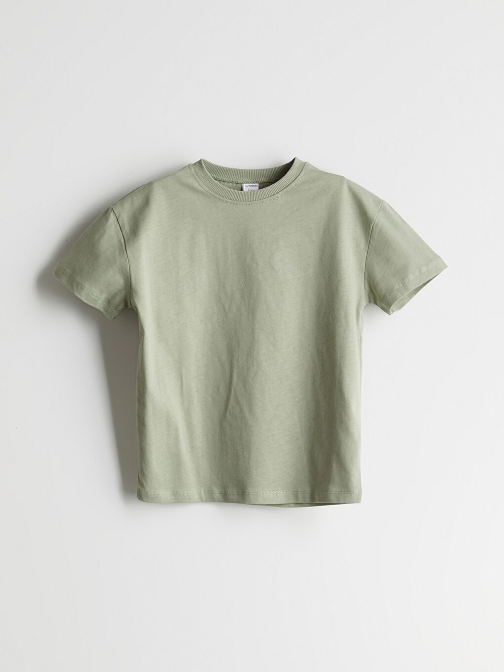 Crew Neck Basic Boy T-Shirt -S5OP69Z1-GGY