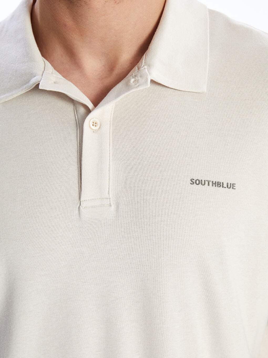 Bej Polo Yaka Erkek Tişört-2