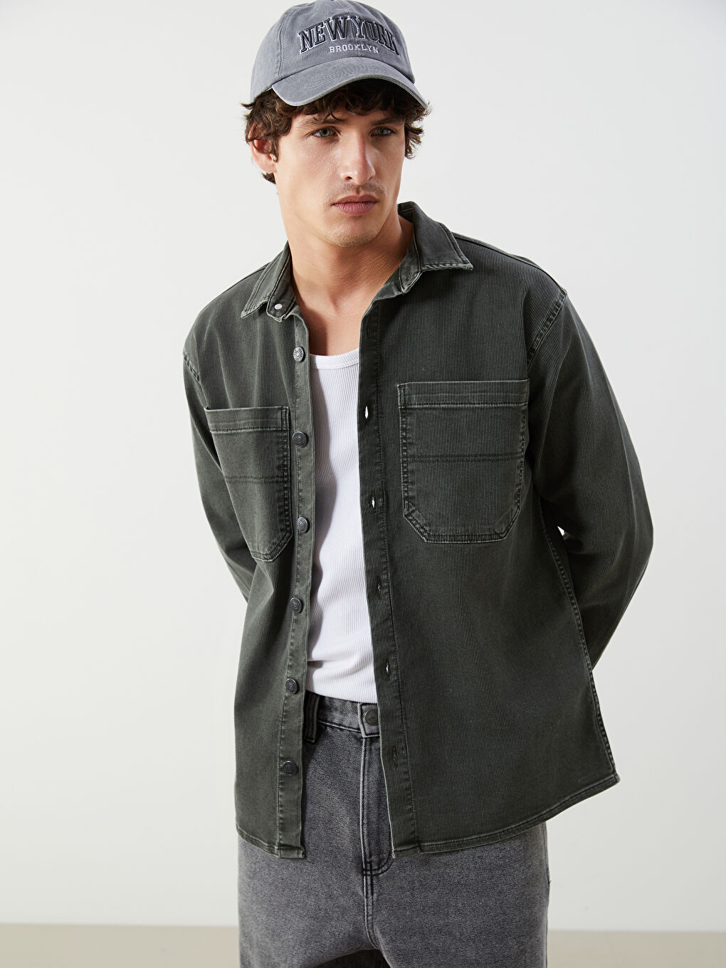 Standard Fit Men's Jean Jacket -S5OQ05Z8-RXB