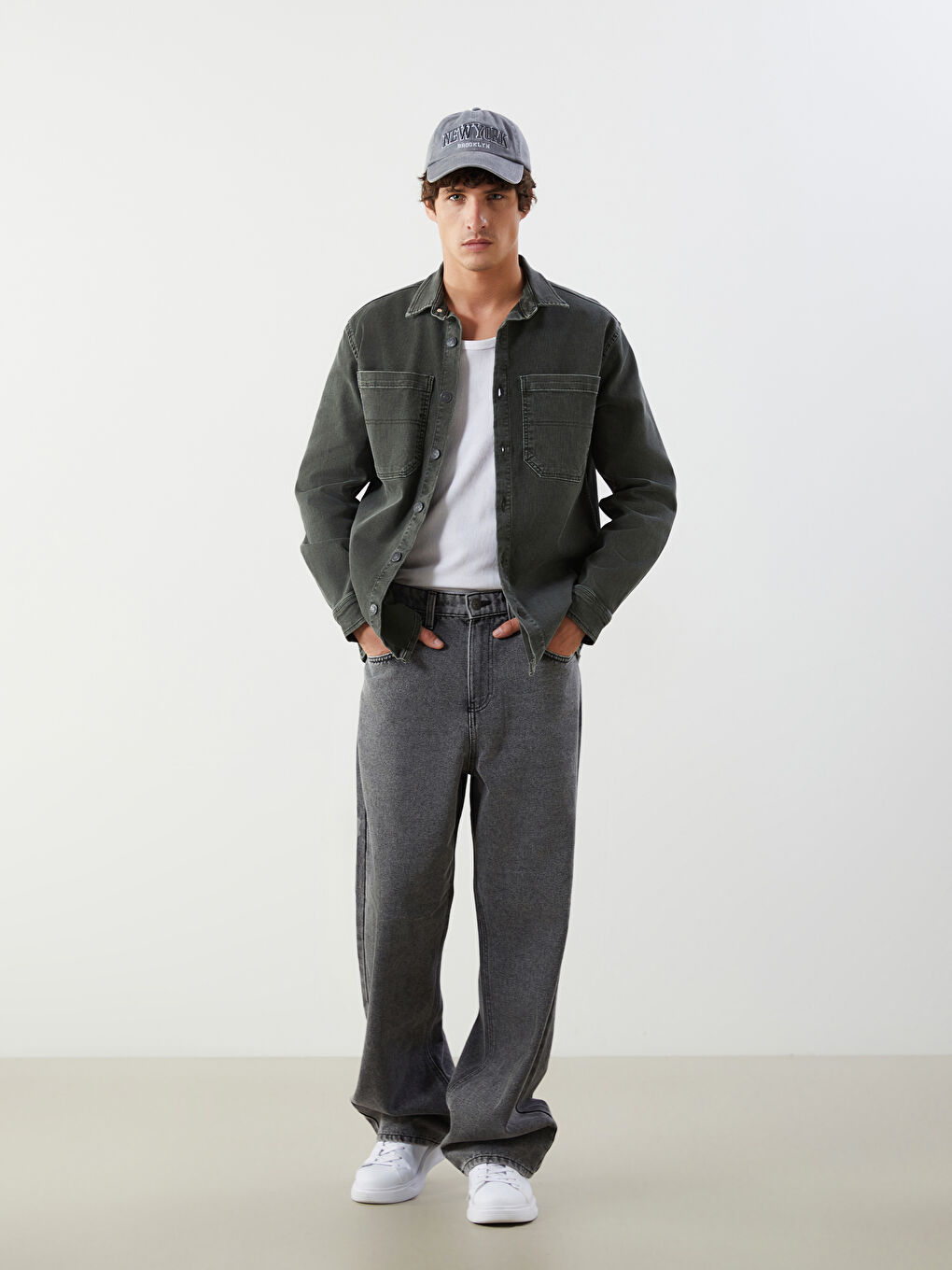 Standard Fit Men's Jean Jacket -S5OQ05Z8-RXB