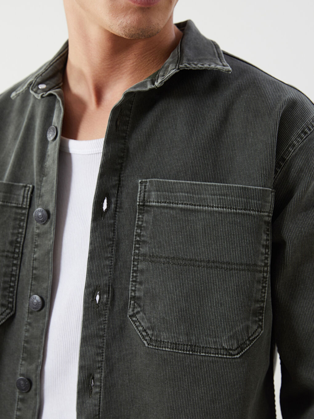 Standard Fit Men's Jean Jacket -S5OQ05Z8-RXB