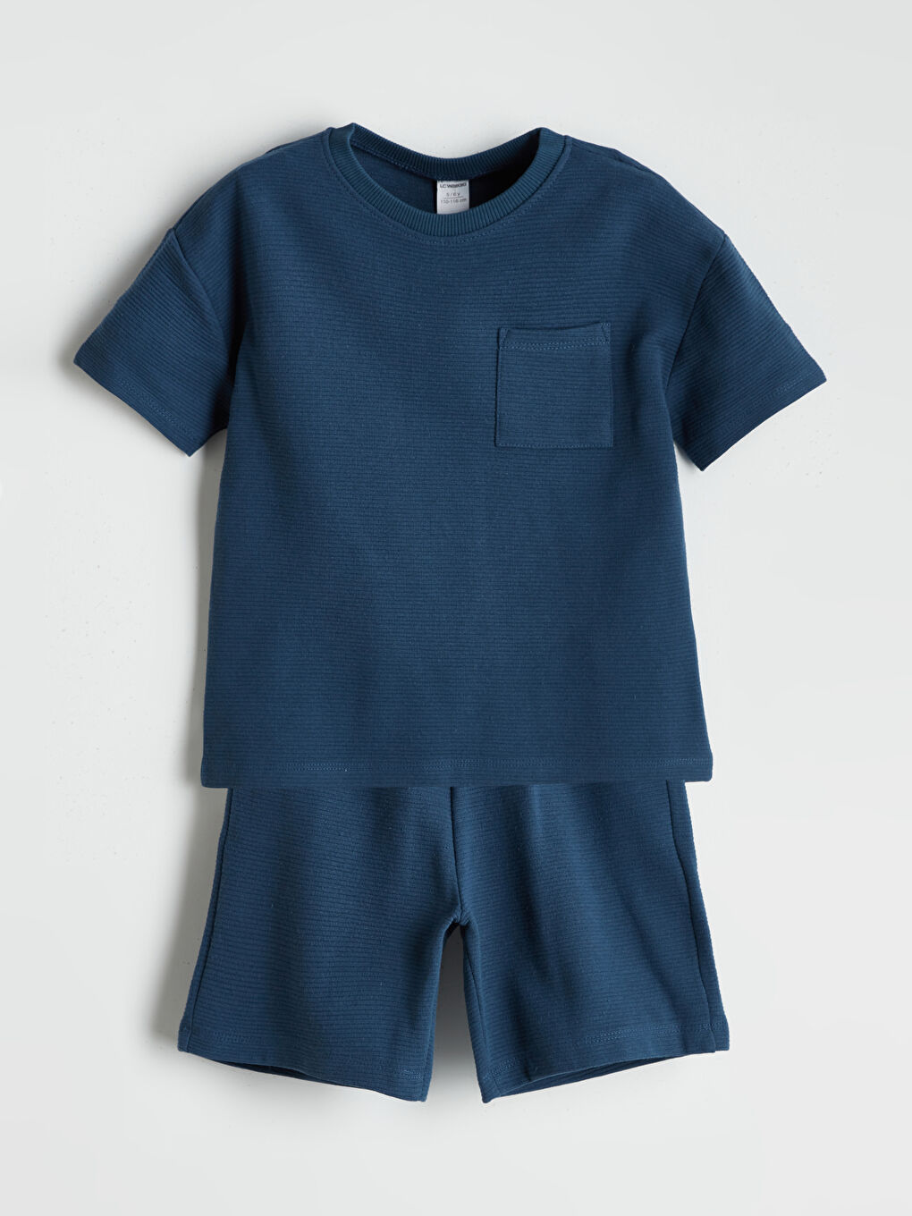 LCW Kids Indigo Basic Erkek Çocuk Tişört ve Şort 2'li