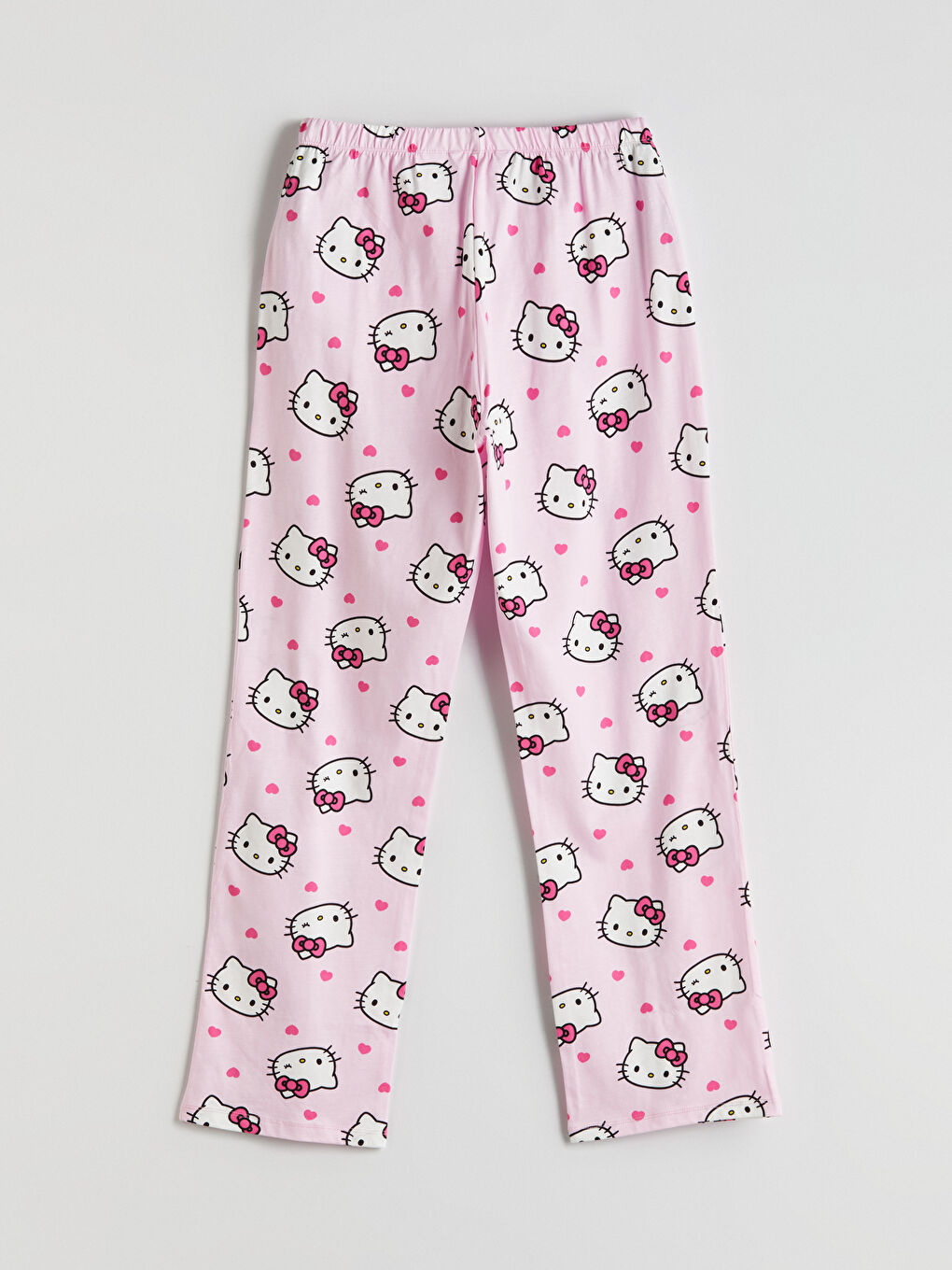 Collared Neck Hello Kitty Printed Women's Pyjama Set -S5OQ53Z8-LT4