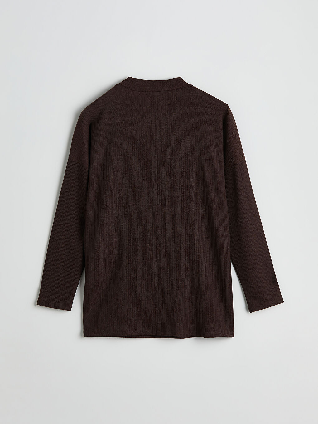 Kahverengi Dik Yaka Kadın Tunik-5