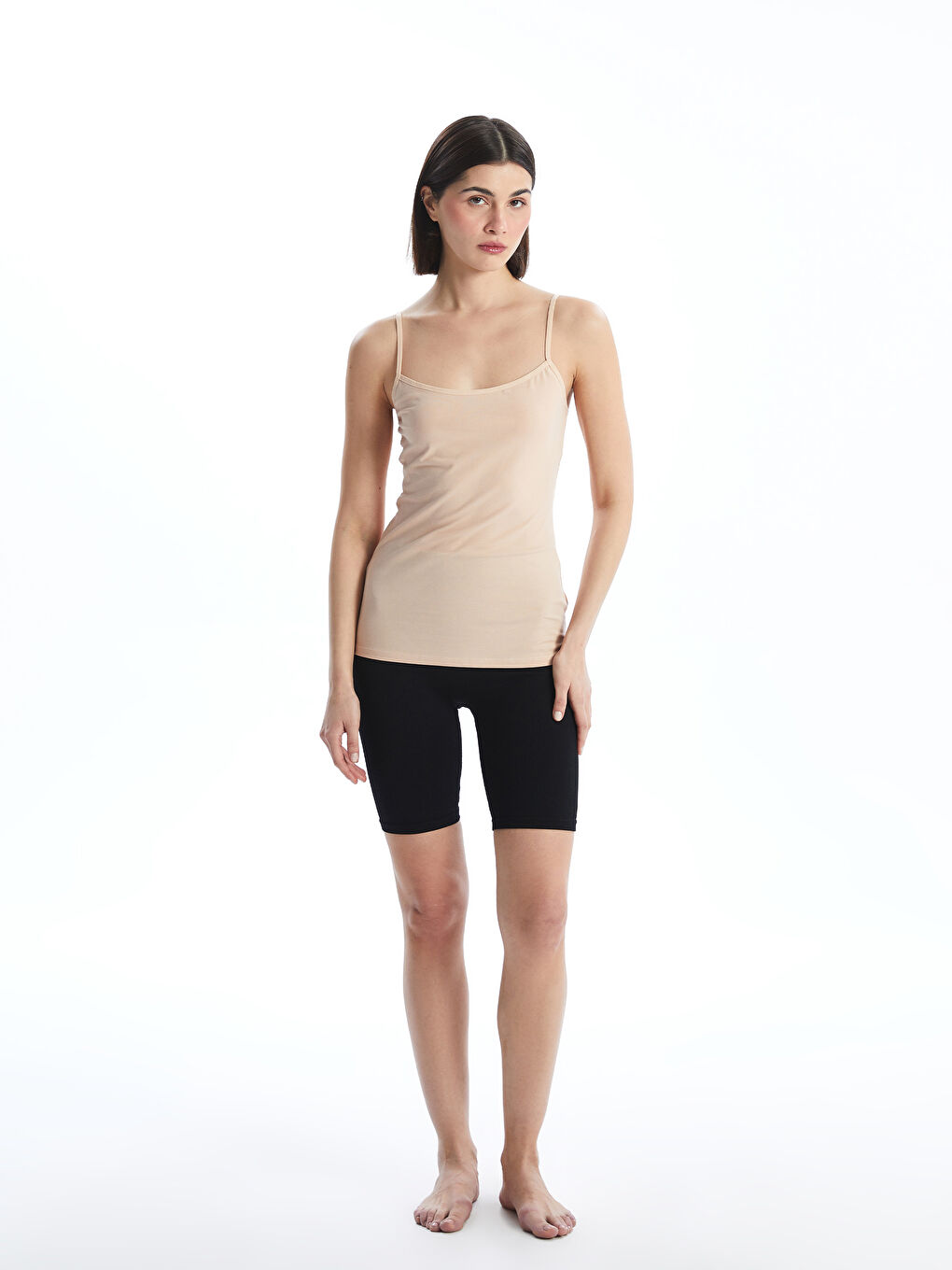 Әйелдерге арналған u мойын бауы бар майка-3