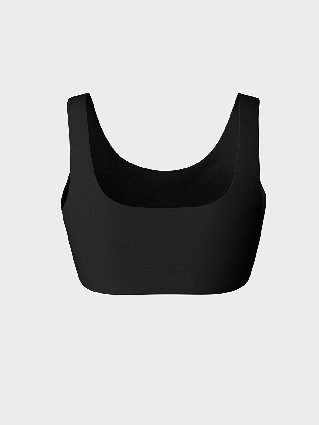 Siyah Balensiz Dolgusuz Düz Sporcu Sütyeni-1
