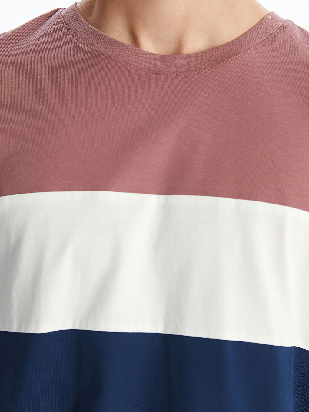 XSIDE Crew Neck Color Block Jersey Men's T-Shirt -S5OQ93Z8-S8C