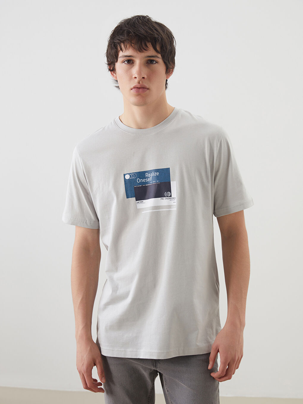 Crew Neck Printed Jersey Men's T-Shirt