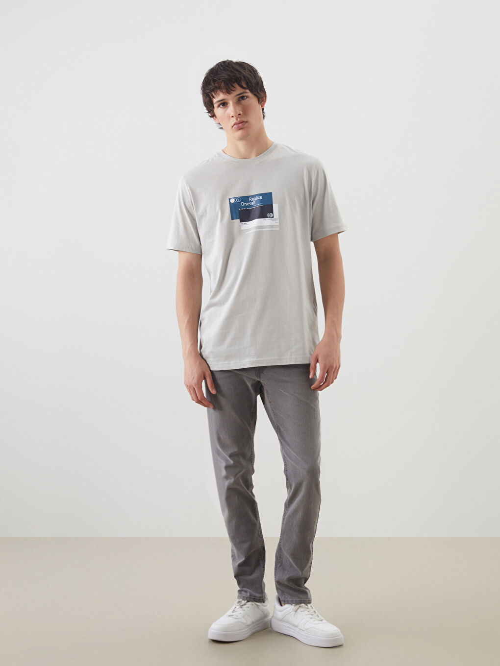 Crew Neck Printed Jersey Men's T-Shirt-1