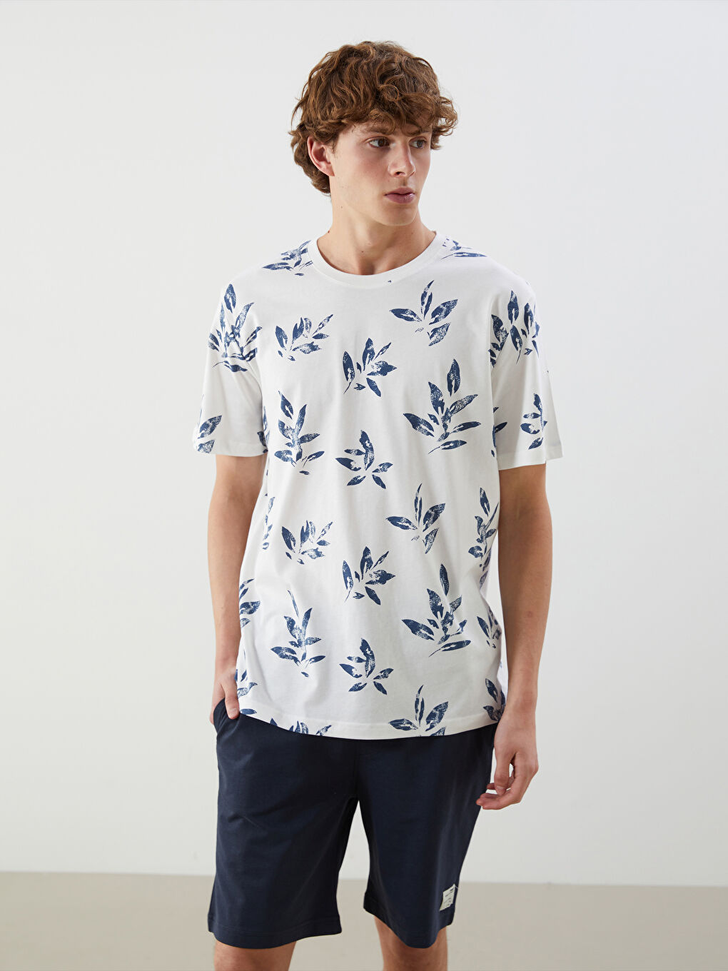XSIDE Crew Neck Printed Jersey Men's T-Shirt -S5OR12Z8-R9J