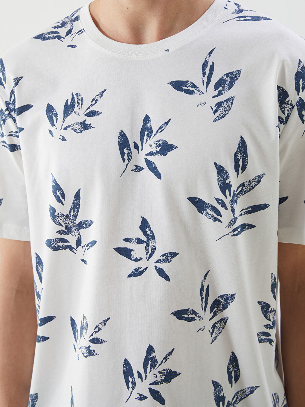 XSIDE Crew Neck Printed Jersey Men's T-Shirt -S5OR12Z8-R9J