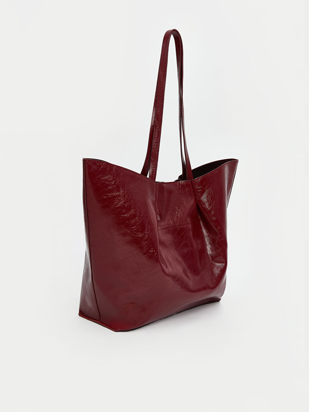 LCW ACCESSORIES Bordo Deri Görünümlü Kadın Omuz Çantası - 3
