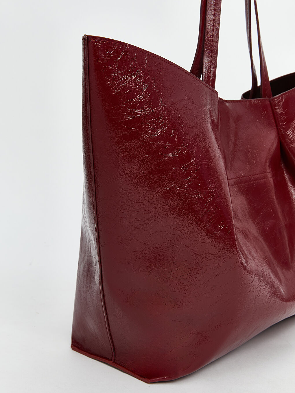 LCW ACCESSORIES Bordo Deri Görünümlü Kadın Omuz Çantası - 4