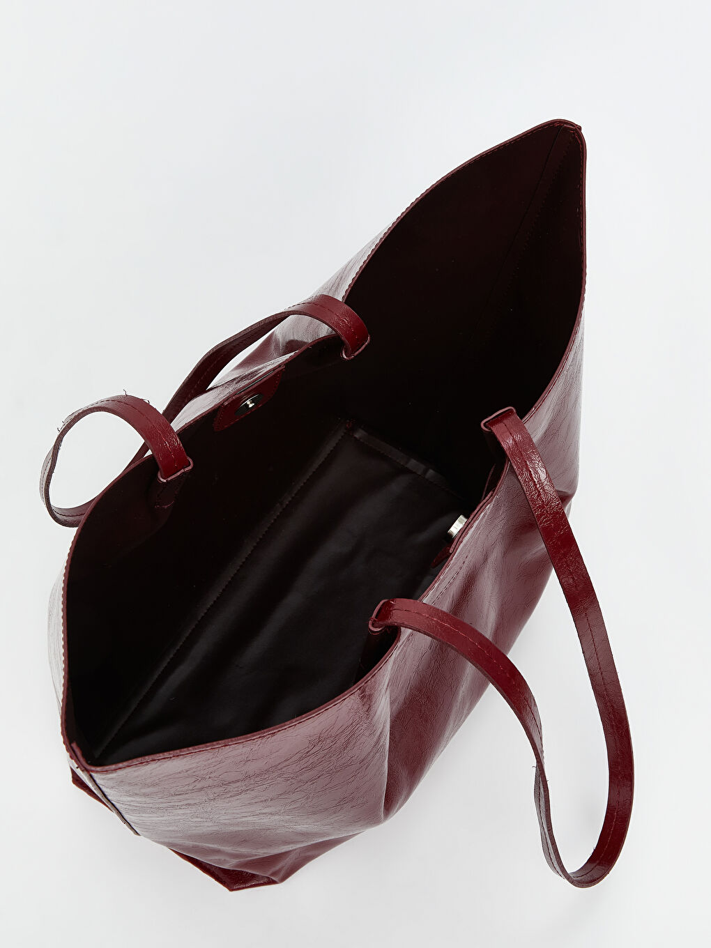 LCW ACCESSORIES Bordo Deri Görünümlü Kadın Omuz Çantası - 5