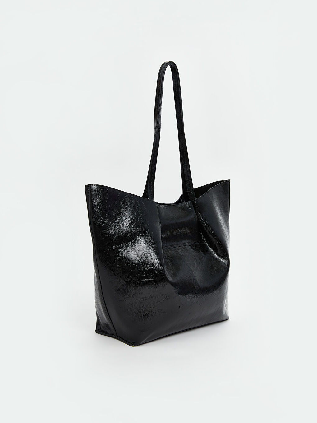 LCW ACCESSORIES Siyah Deri Görünümlü Kadın Omuz Çantası - 3