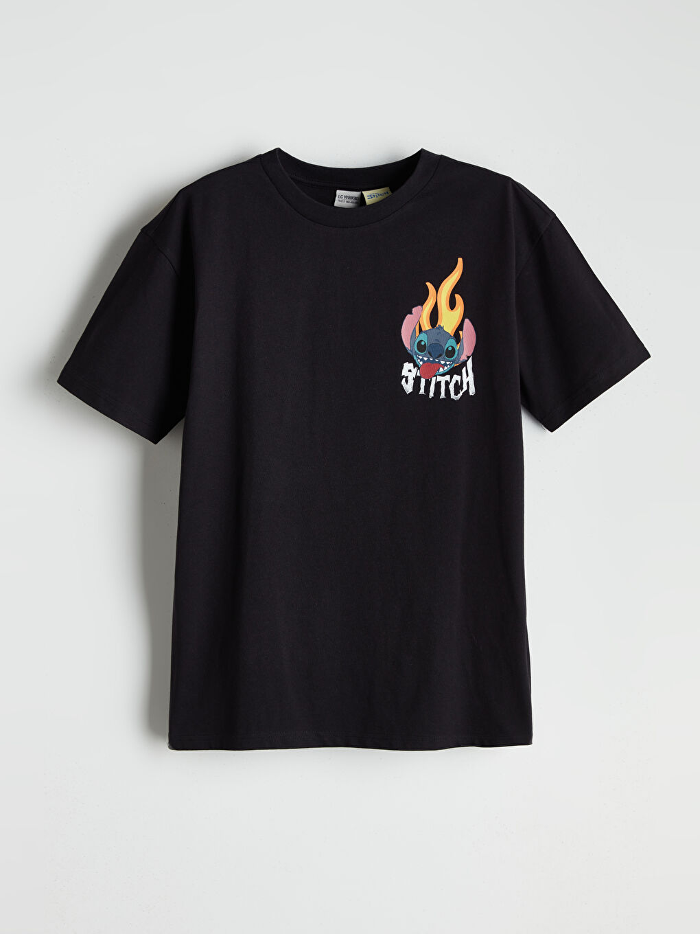 Crew Neck Stitch Printed Boys' T-Shirt -S5OR37Z4-CVL