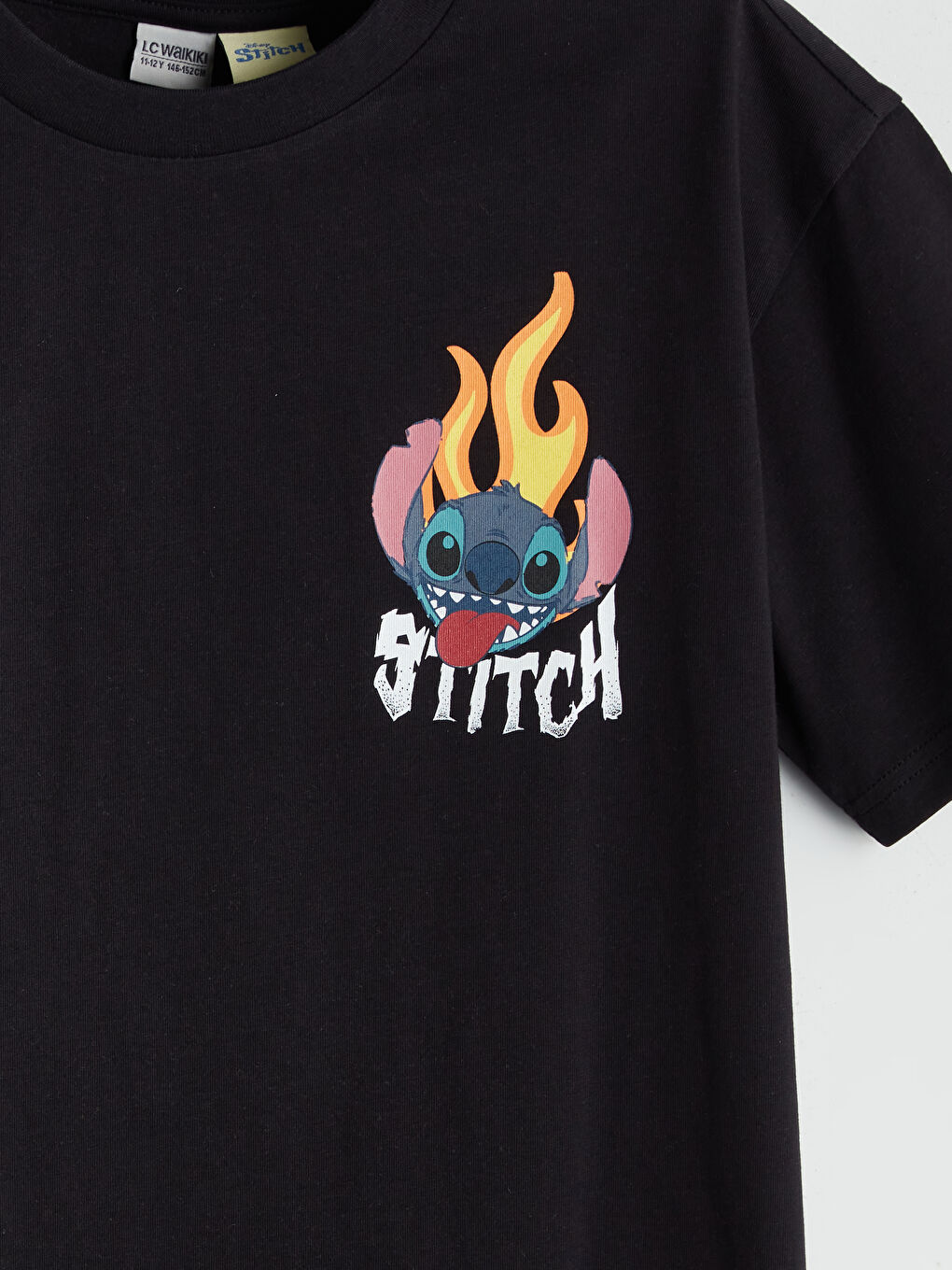 Crew Neck Stitch Printed Boys' T-Shirt -S5OR37Z4-CVL
