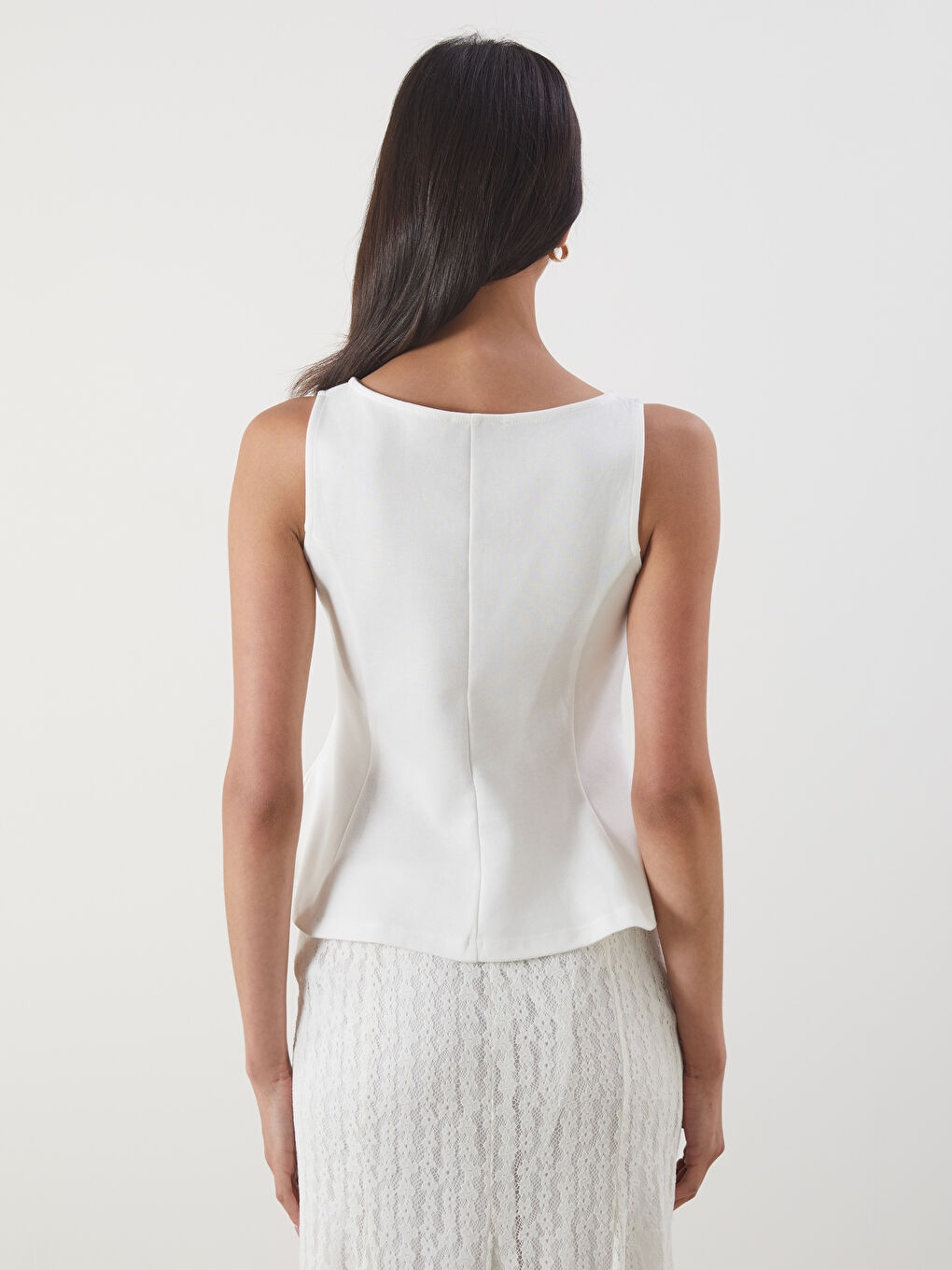 Slash Neck Peplum Blouse -S5OR43Z8-KXP