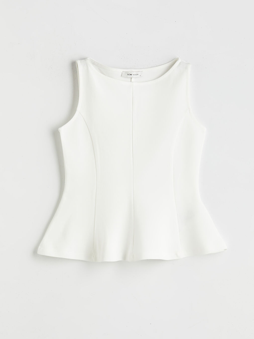 Slash Neck Peplum Blouse -S5OR43Z8-KXP