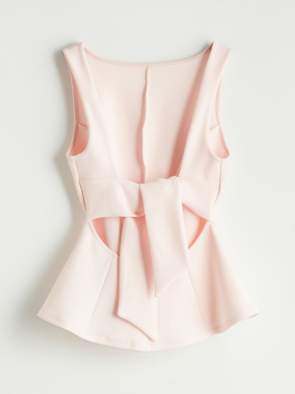 Slash Neck Peplum Blouse -S5OR45Z8-FR6