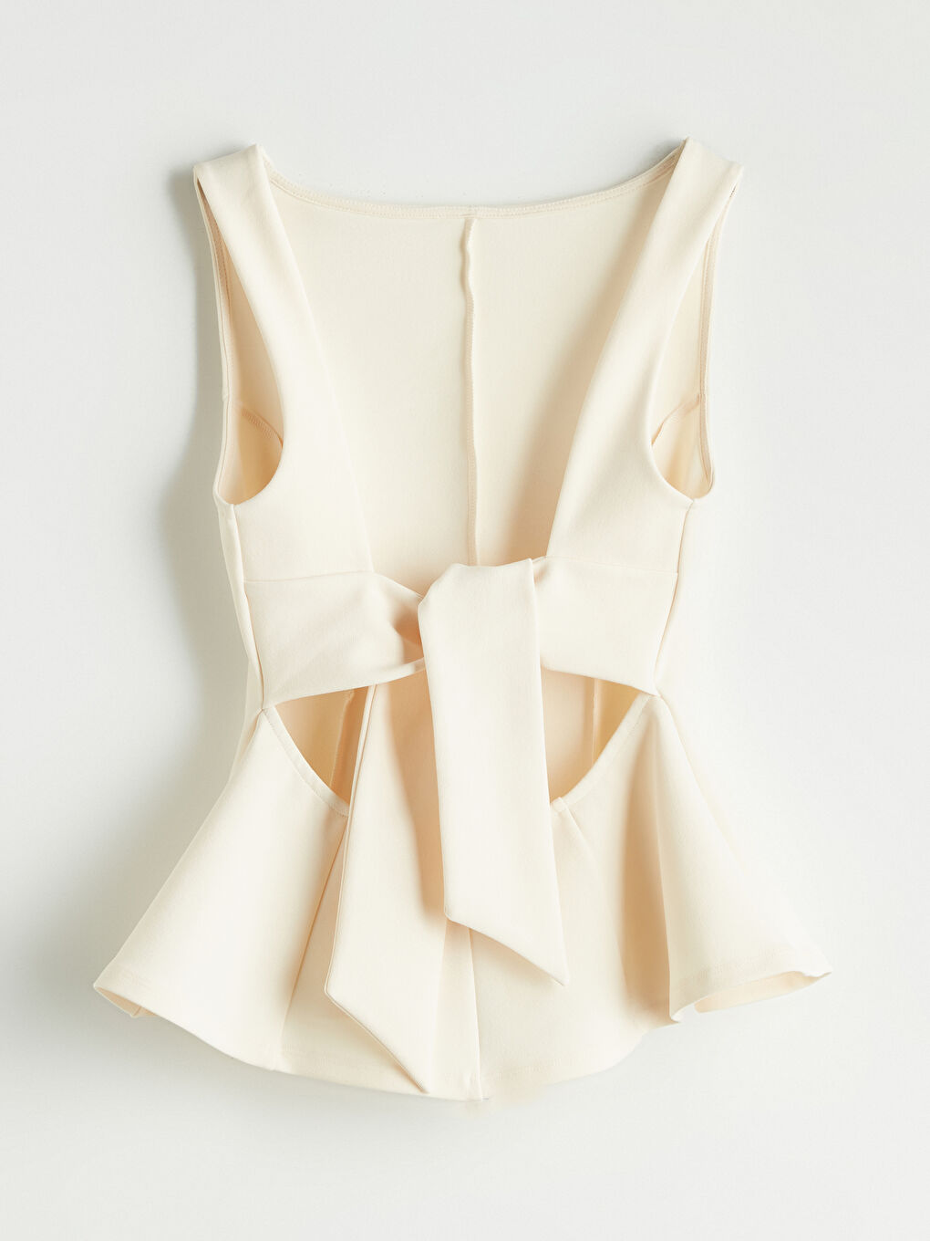 Slash Neck Peplum Blouse -S5OR45Z8-KXP