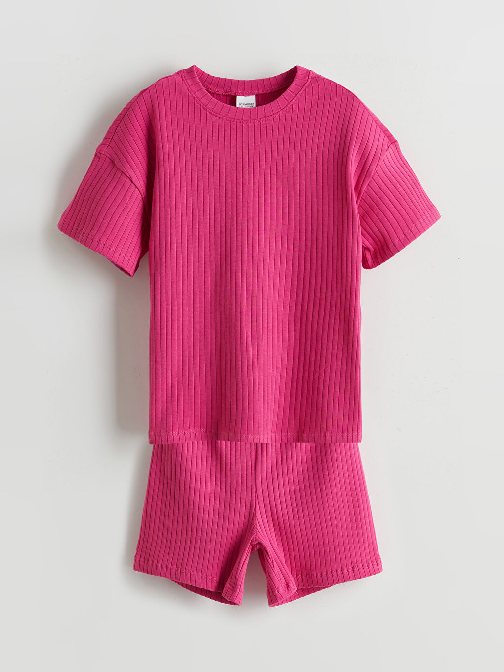 Crew Neck Girls' Shortie Pyjama Set -S5OR51Z4-H0Q