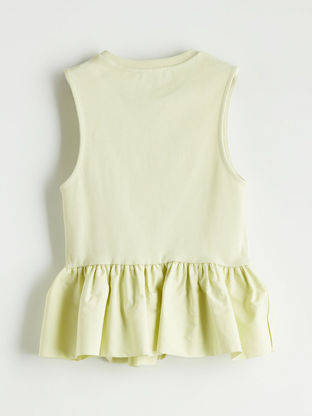 Crew Neck Ruffled Blouse -S5OR56Z8-FUA