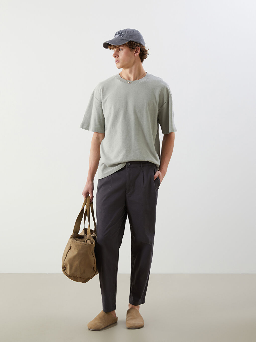Standard Fit Twill Men's Trousers -S5OR57Z8-SEH