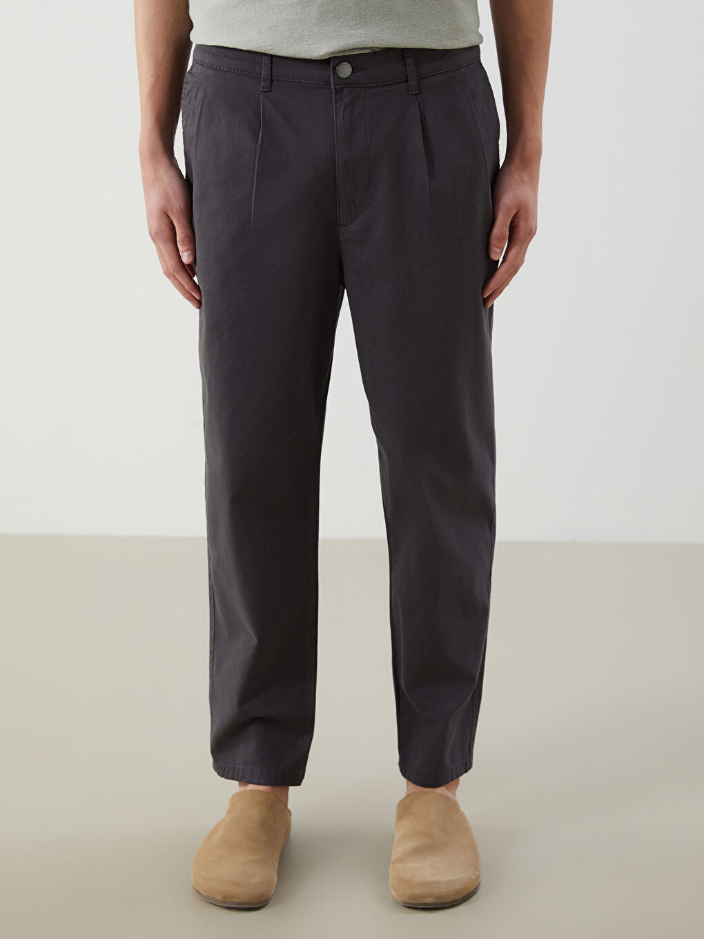 Standard Fit Twill Men's Trousers -S5OR57Z8-SEH