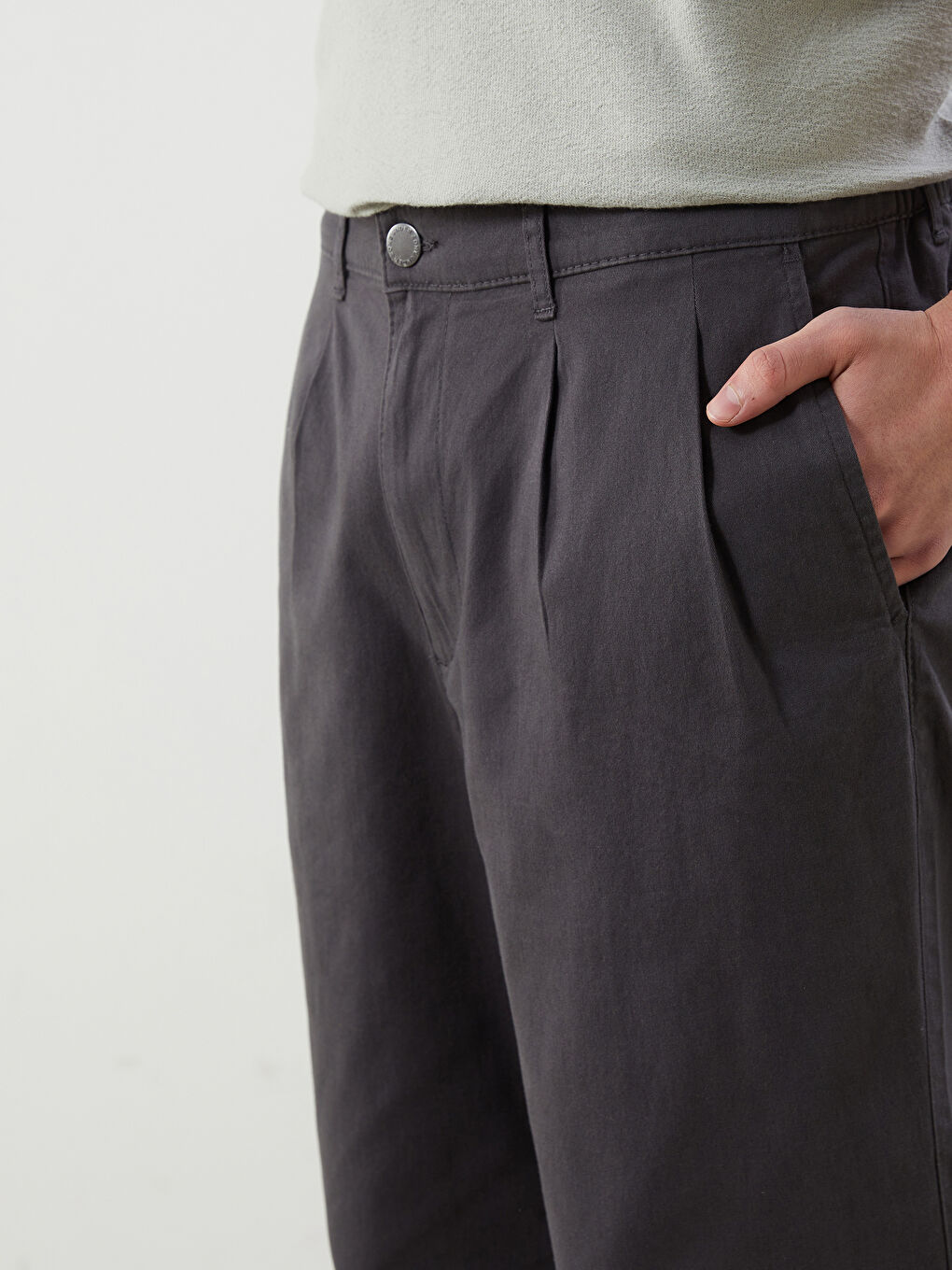 Standard Fit Twill Men's Trousers -S5OR57Z8-SEH