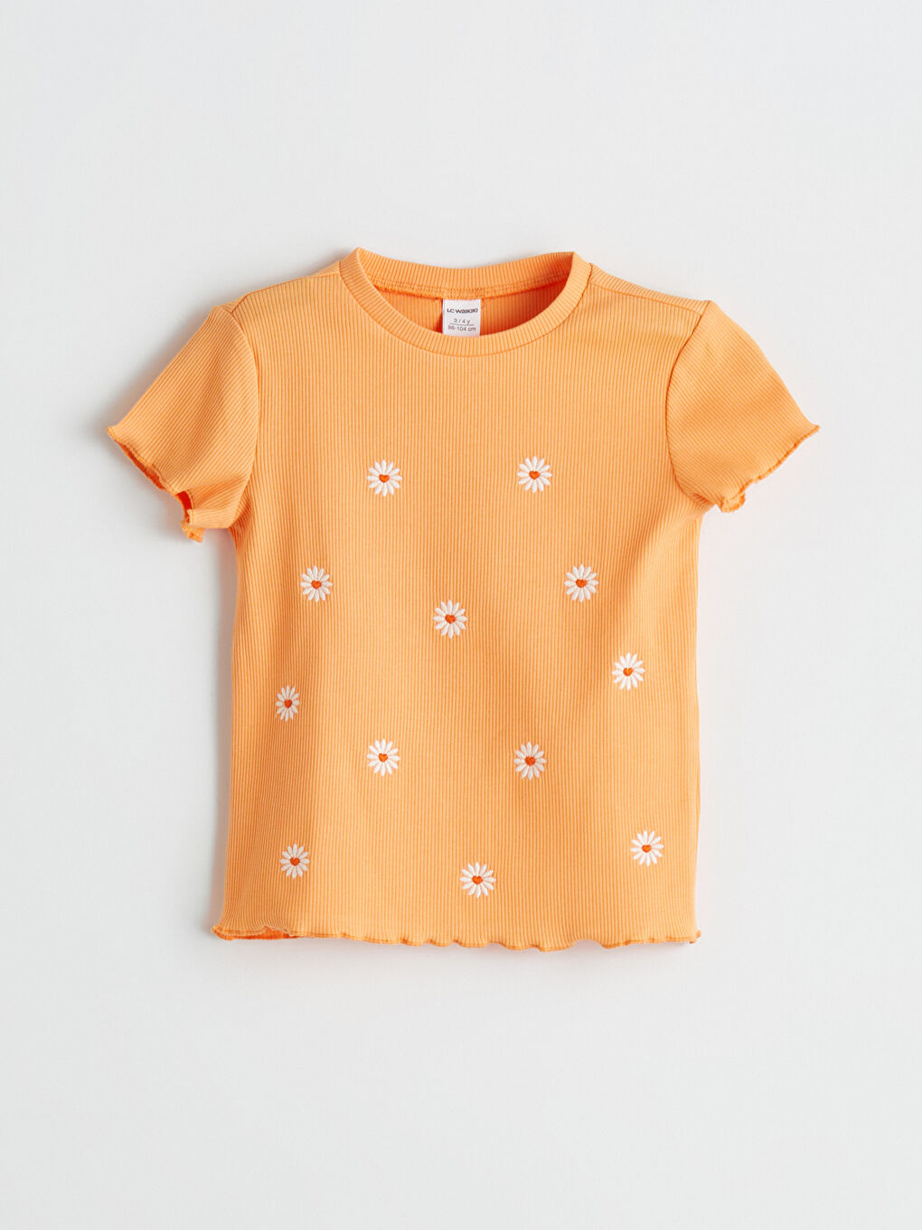Crew Neck Floral Girls' T-Shirt 2 Pack -S5OR71Z1-S37