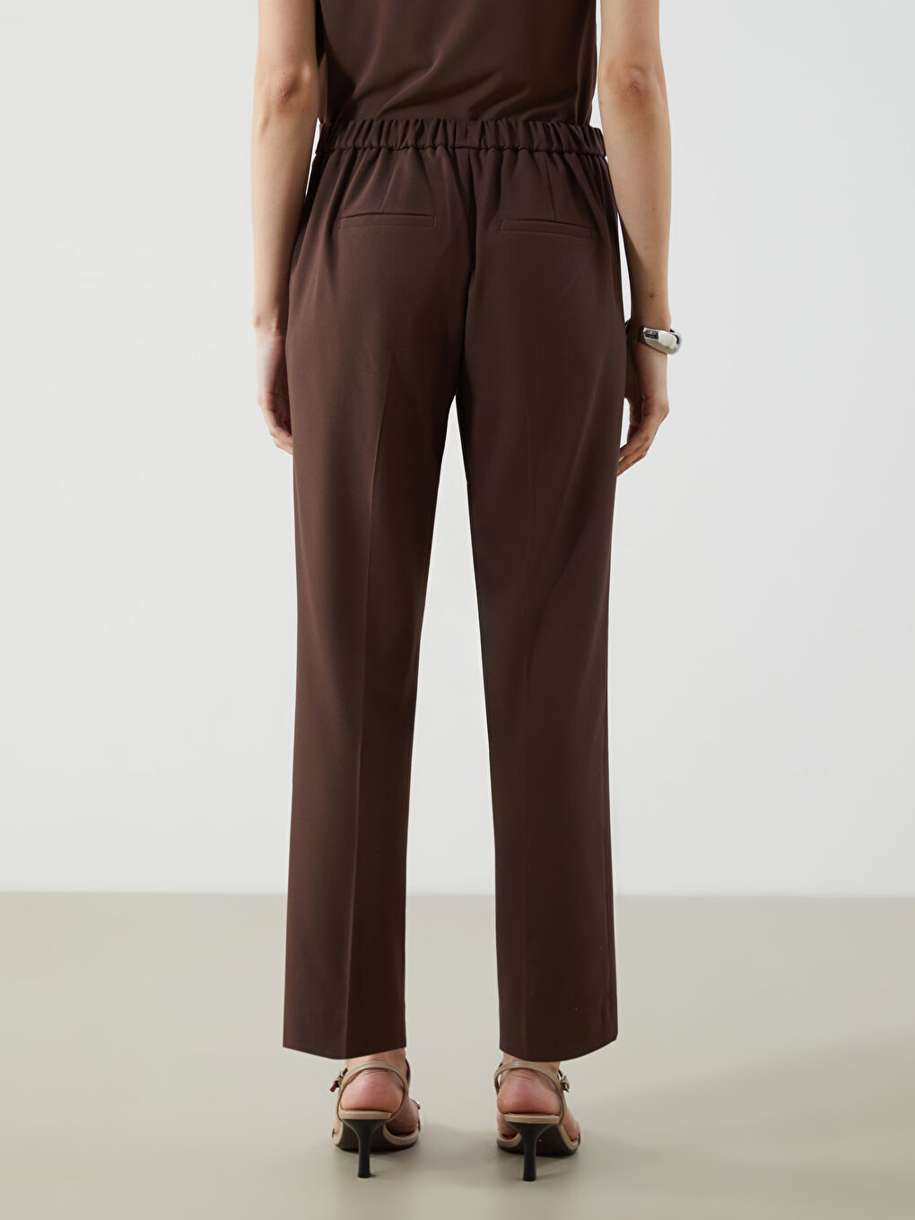 LCW Vision Elasticated Waist Regular Fit Women's Trousers -S5OR86Z8-ZJS