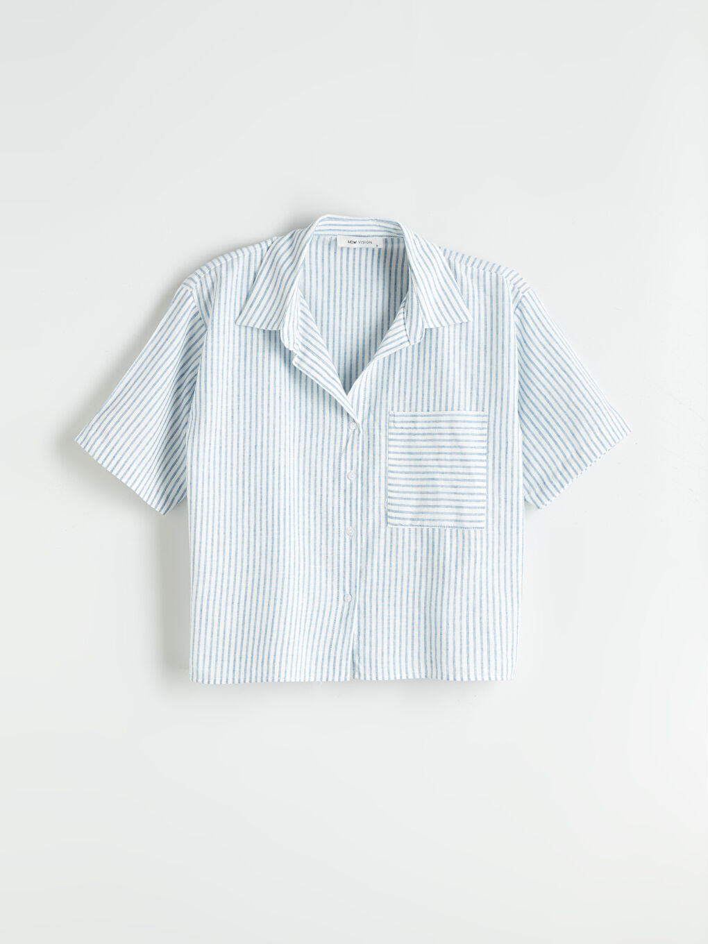 LCW Vision Striped Linen Blend Women's Shirt -S5OR94Z8-LGS