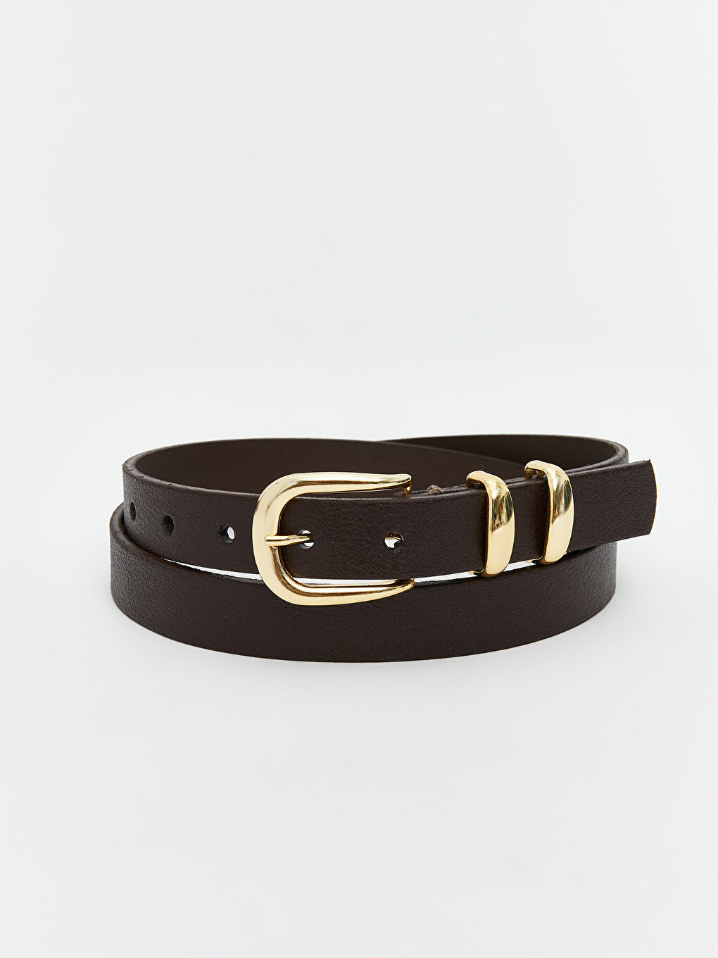 LCW ACCESSORIES Kahverengi Hakiki Deri Kadın Kemer