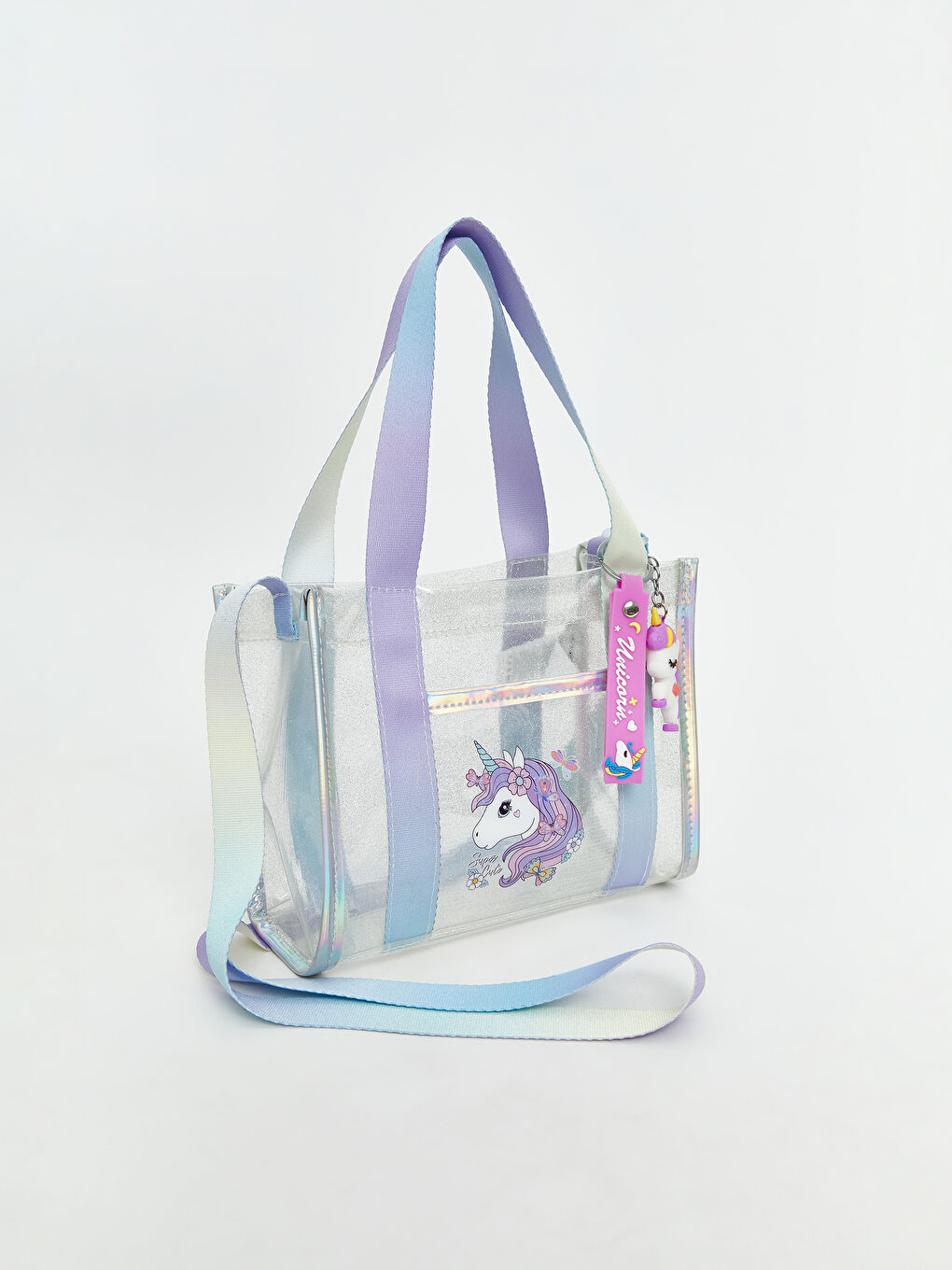 Gri Omuz Askılı Kız Çocuk Plaj Çantası