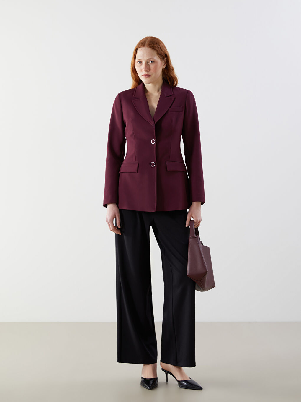 Crepe Women's Blazer Jacket -S5OS48Z8-D1H