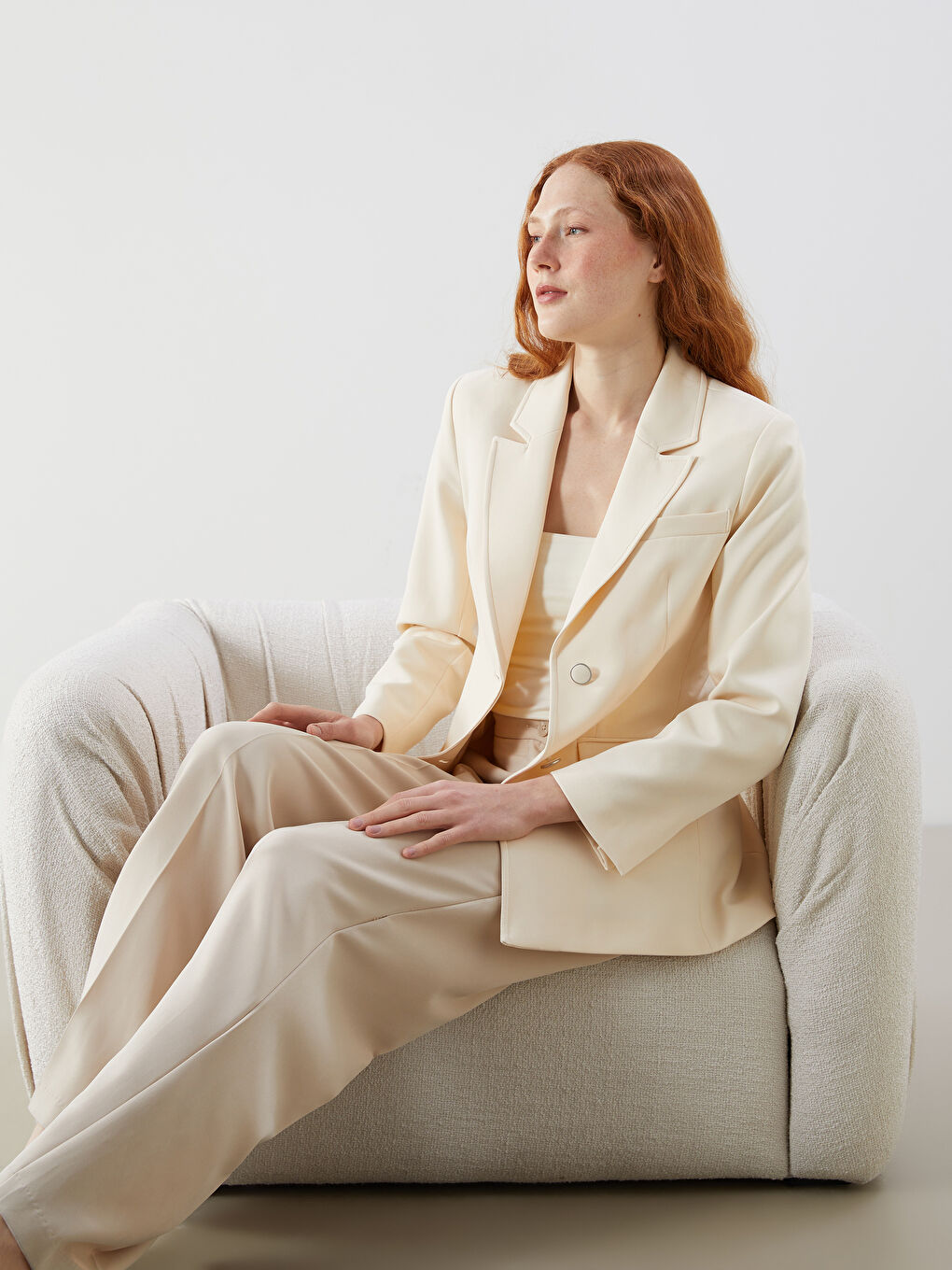 Crepe Women's Blazer Jacket -S5OS49Z8-R9J