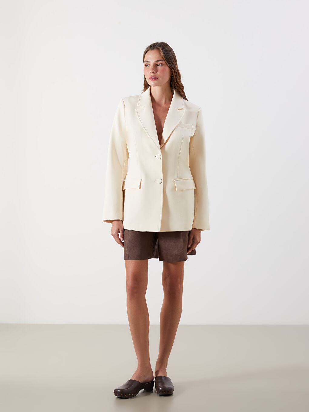 Ženska blazer jakna od krepa -S5OS49Z8-R9J