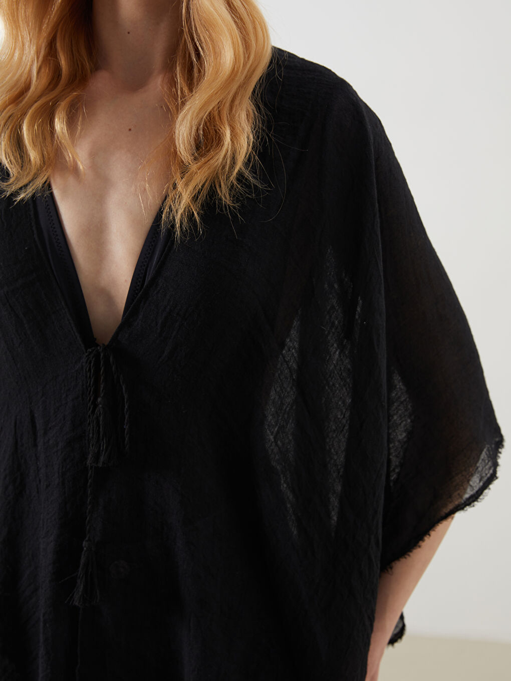 Shawl Collar Women's Kimono-2