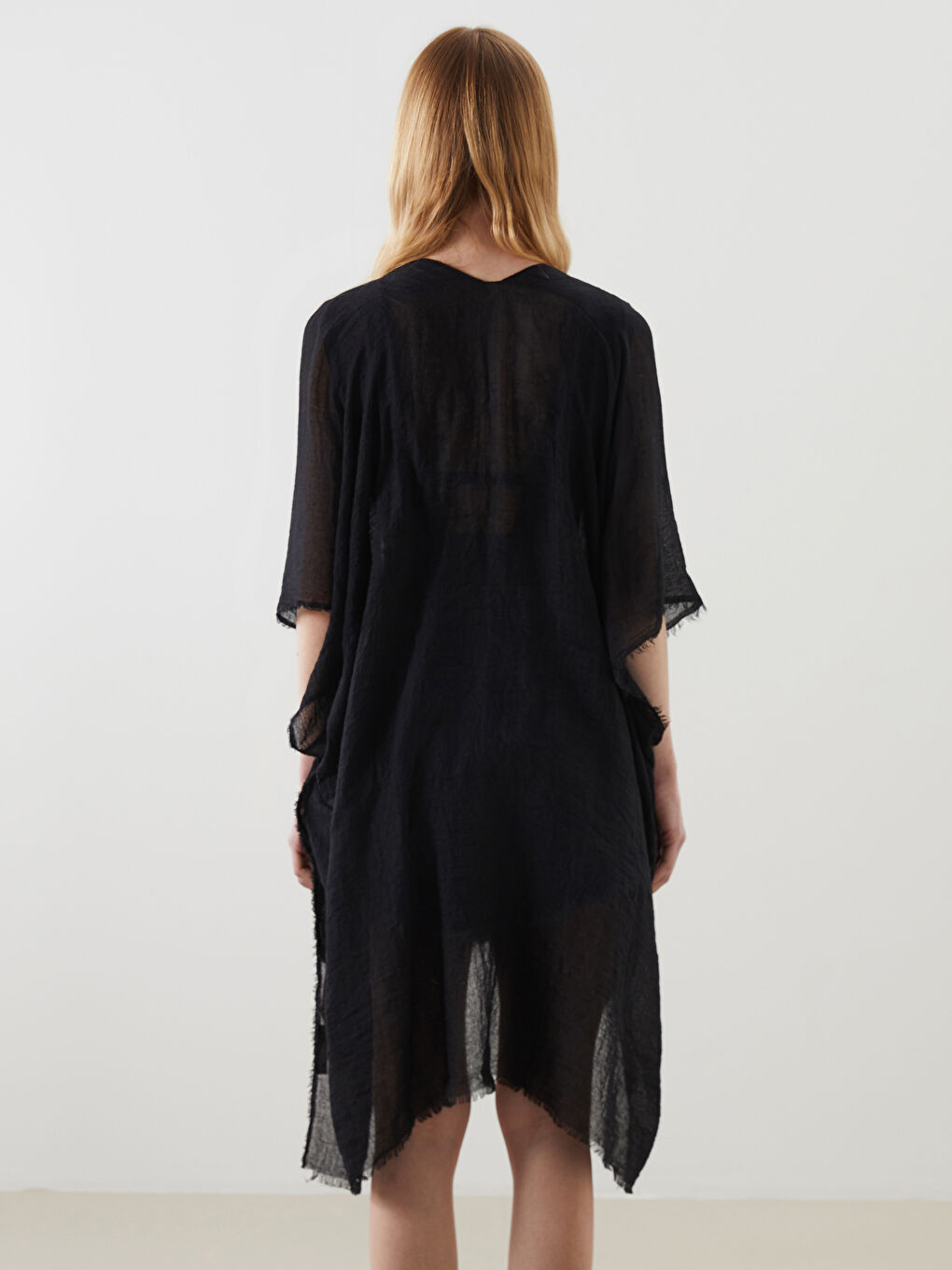 Shawl Collar Women's Kimono-3