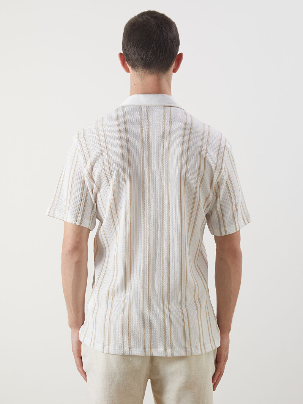 Regular Fit Short Sleeve Dobby Men's Shirt -S5OS83Z8-LE8