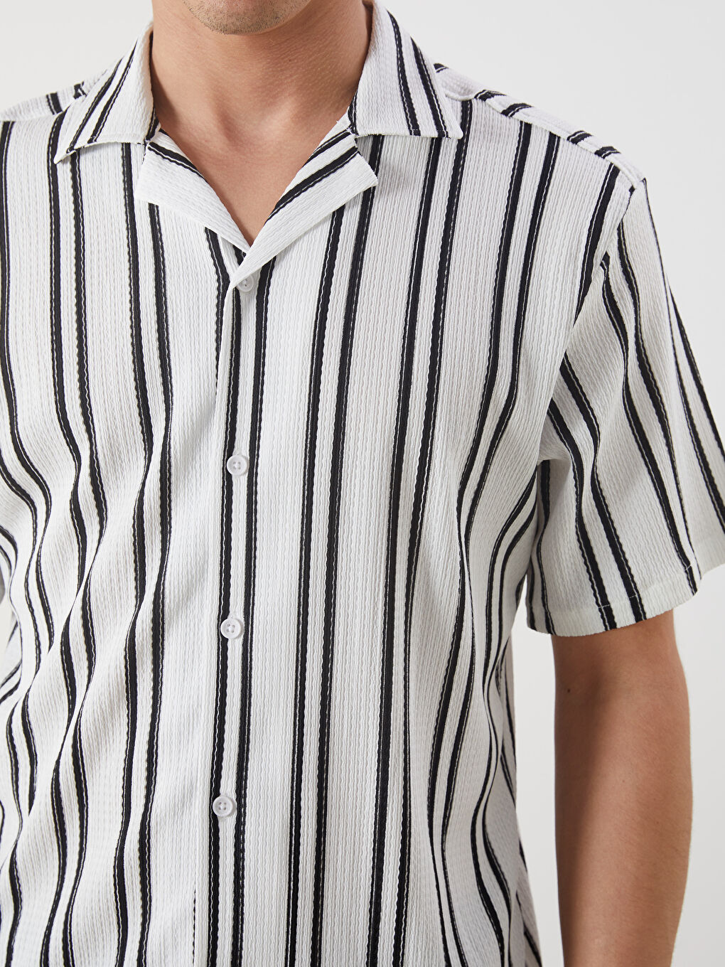 Regular Fit Short Sleeve Dobby Men's Shirt -S5OS83Z8-LEG
