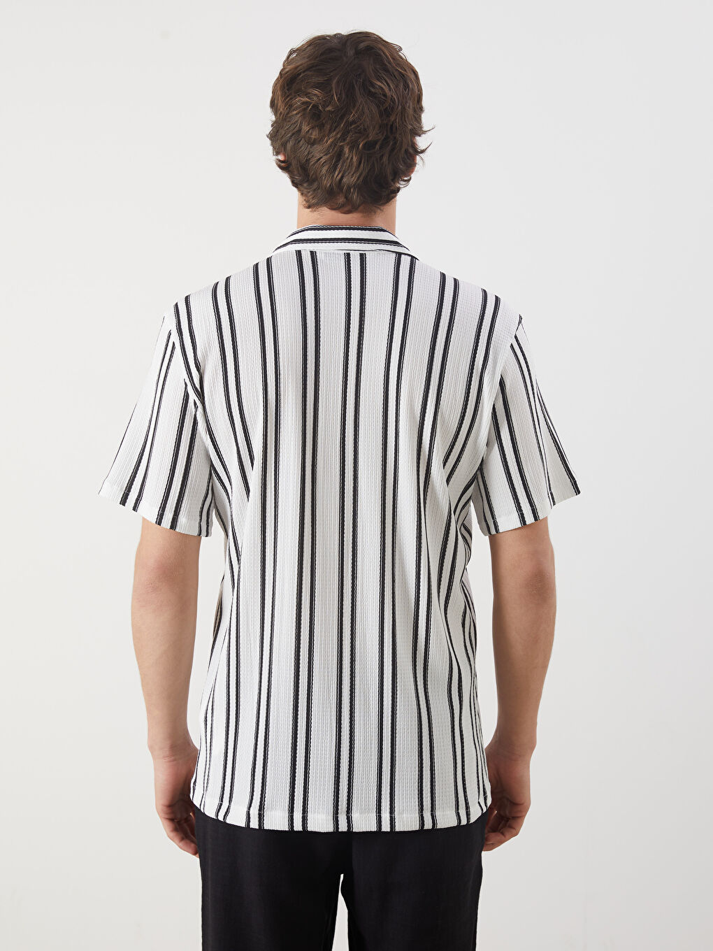 Regular Fit Short Sleeve Dobby Men's Shirt -S5OS83Z8-LEG
