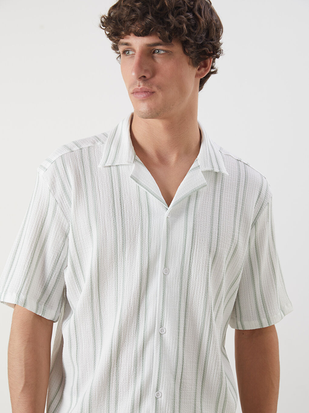 Regular Fit Short Sleeve Dobby Men's Shirt -S5OS83Z8-LJP