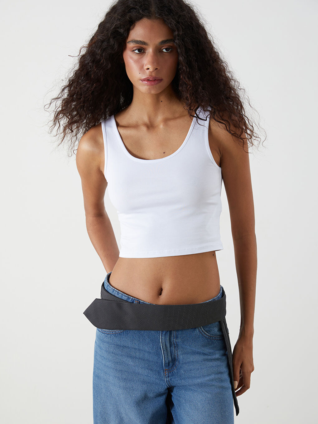 XSIDE Woman WHITE Crop Top -S5OS89Z8-Q6K