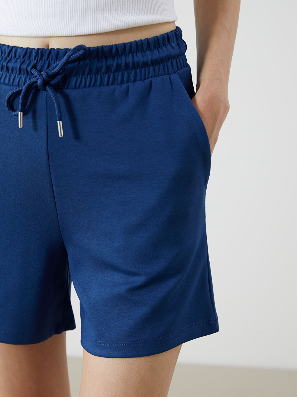 Elasticated Waist Women's Shorts -S5OS94Z8-HEU