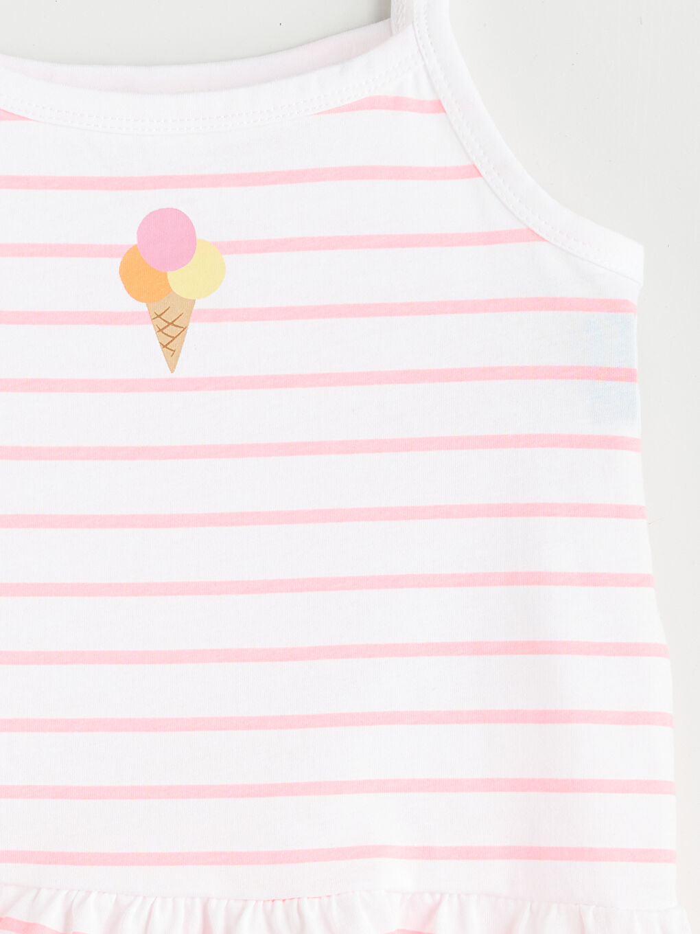 Pembe Kare Yaka Kız Çocuk Atlet 2'li-4